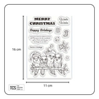 Merry Christmas Birds Stamp