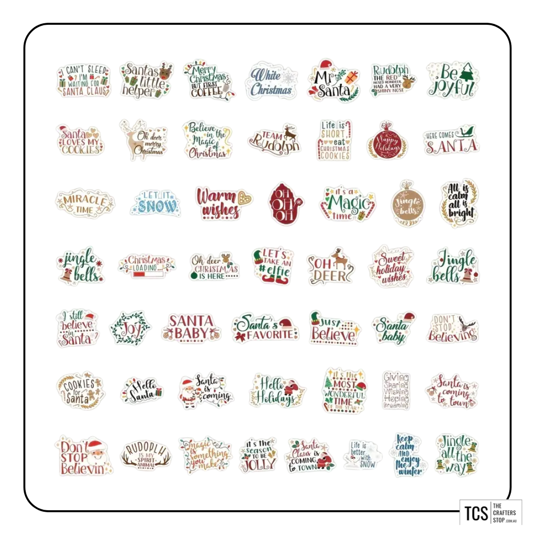 Christmas Words Scrapbooking Stickers