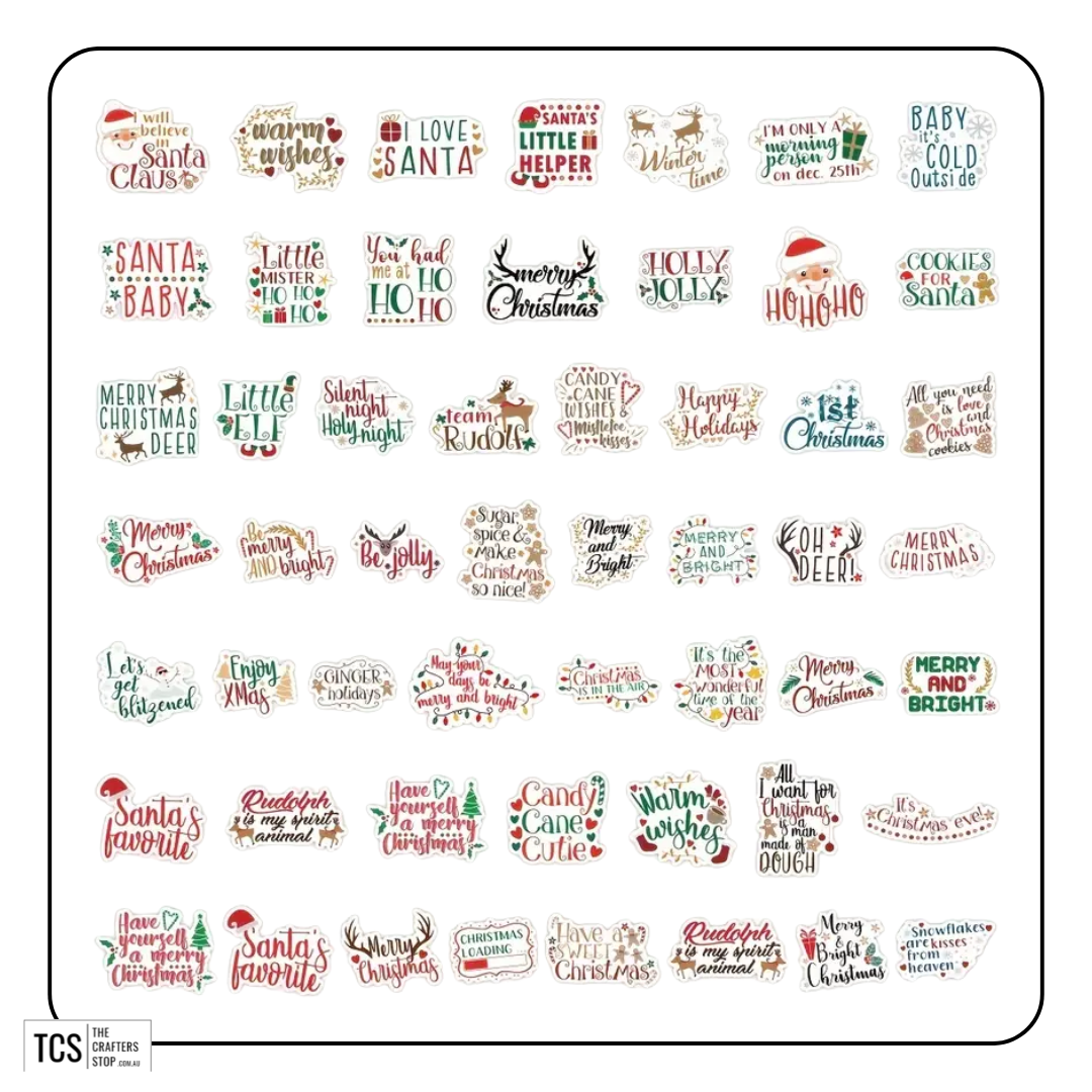 Christmas Words Scrapbooking Stickers
