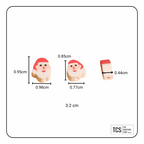 Polymer Clay Santa Beads
