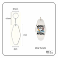 Acrylic Clear "Hotel" Style Blank Keyring