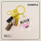 Premium Crystal Chip Keyring with Acrylic Blank