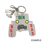 Metal Charm 4X4 Car Keyring with Acrylic Blank (Father's Day)