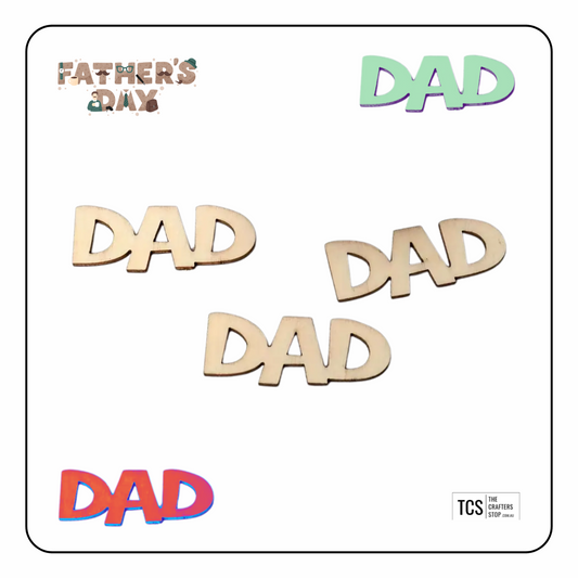 Wooden "DAD" Father's Day Shapes