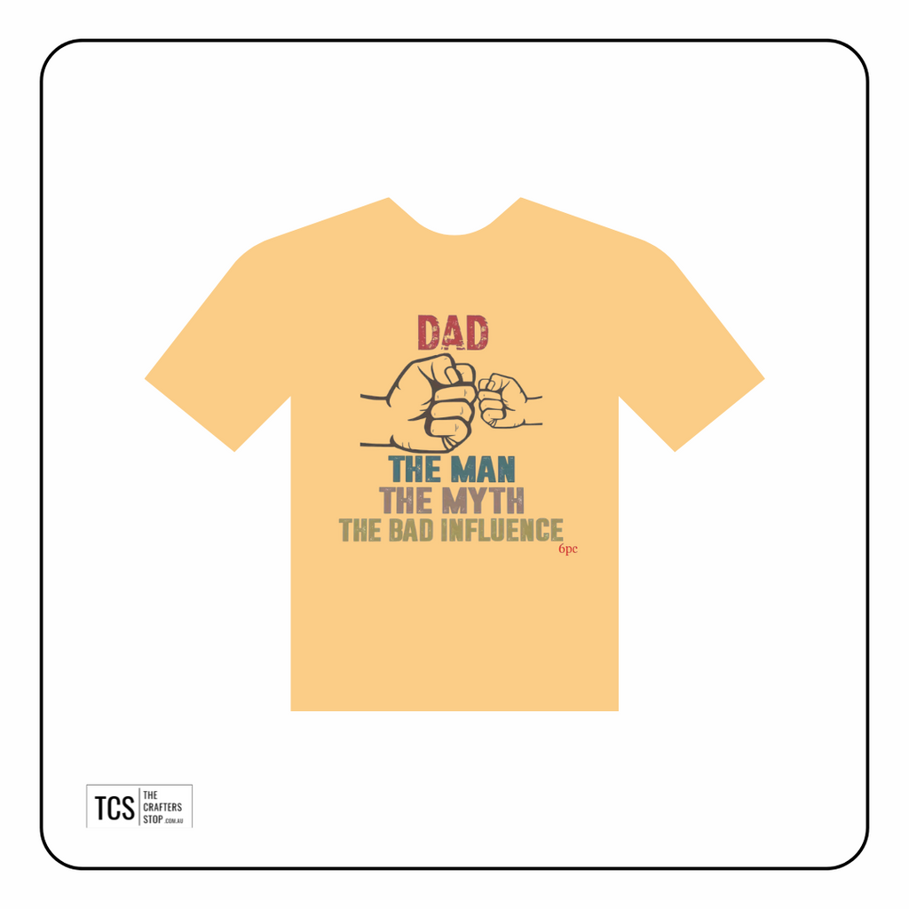 Fathers Day "DAD, THE MAN" DTF Iron On Transfers