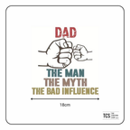 Fathers Day "DAD, THE MAN" DTF Iron On Transfers
