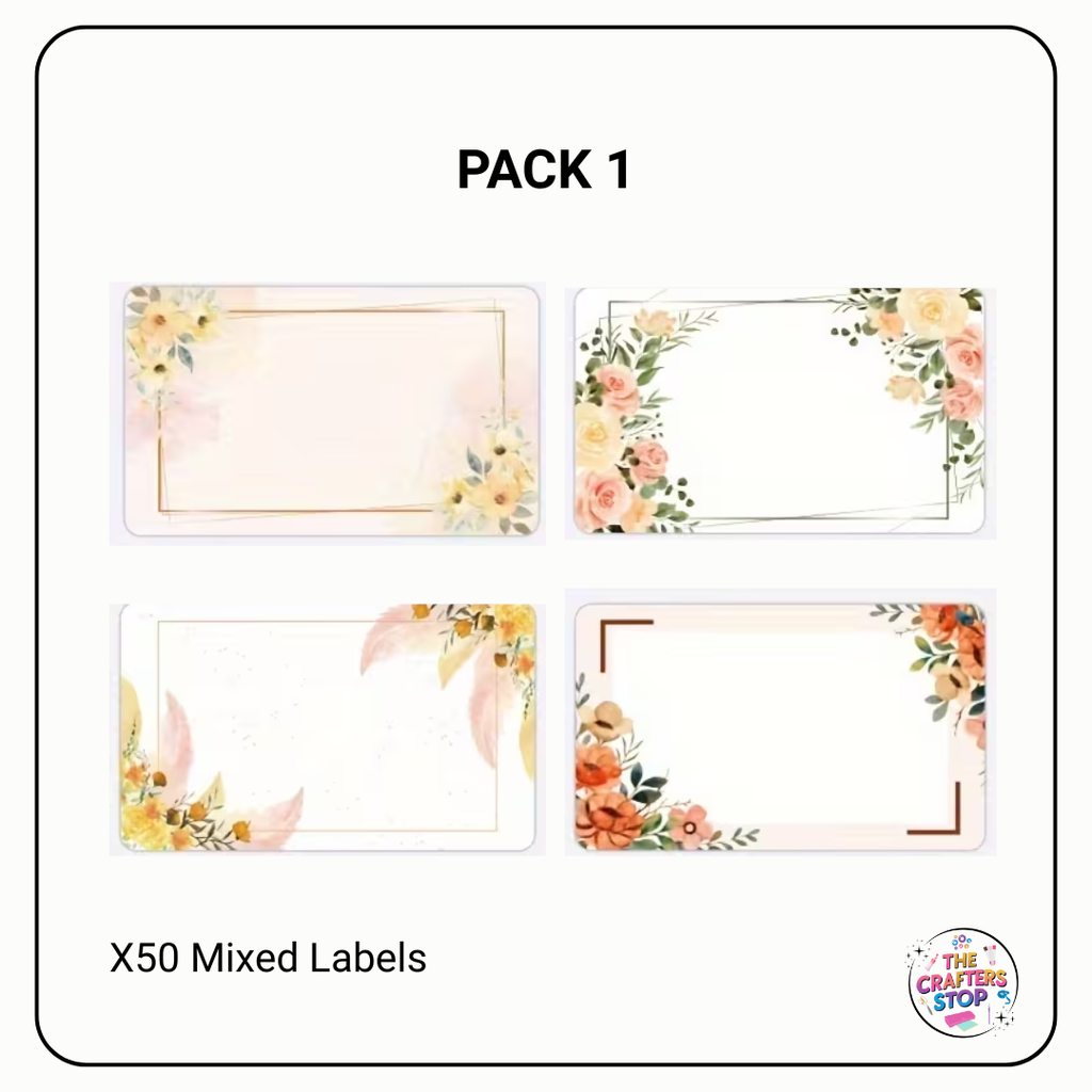 Decorative Floral Label Stickers