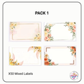 Decorative Floral Label Stickers