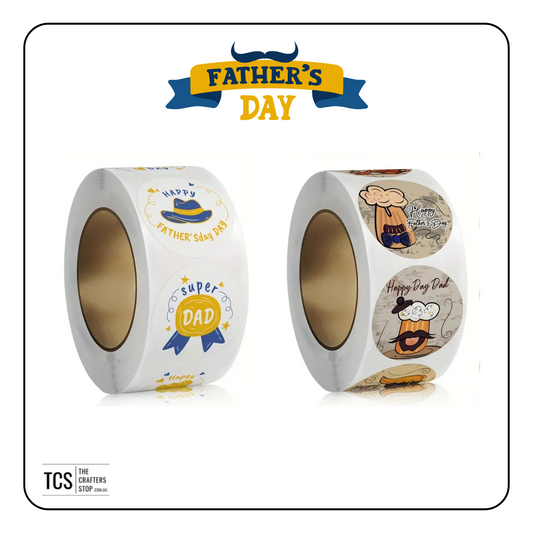Happy Fathers Day Sealing or Business Stickers (2.5cm)