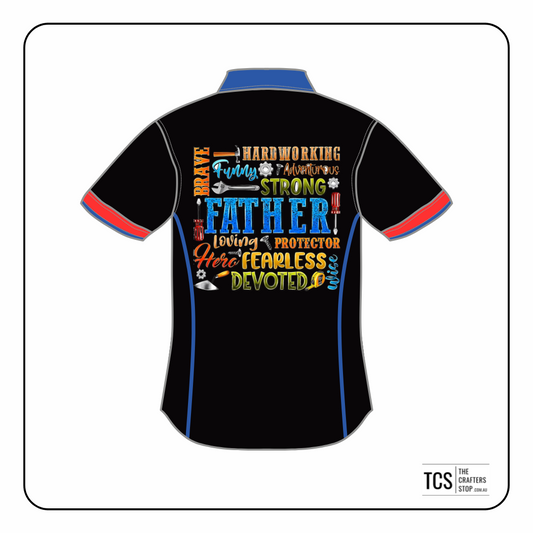 Fathers Day "FATHER with Multi Words" DTF Iron On Transfer