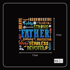 Fathers Day "FATHER with Multi Words" DTF Iron On Transfer