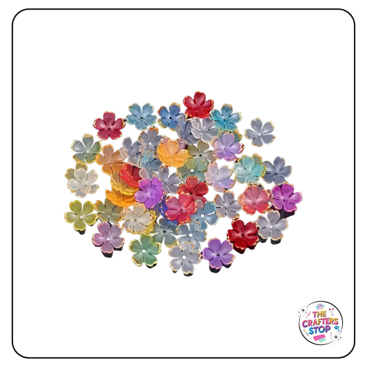 Colourful Flower Petal Spacer Beads