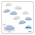 Fluffy Fabric Clouds Applique/Embellishments
