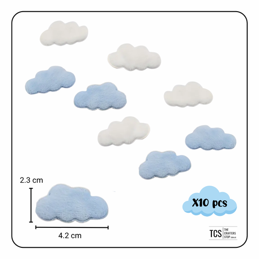 Fluffy Fabric Clouds Applique/Embellishments