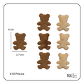 Fluffy Fabric Teddy Bear Applique/Embellishments