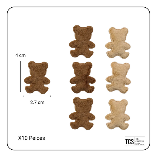 Fluffy Fabric Teddy Bear Applique/Embellishments