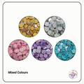 Flat Back Round Resin Rhinestone Gems - 50pcs