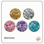 Flat Back Round Resin Rhinestone Gems - 50pcs