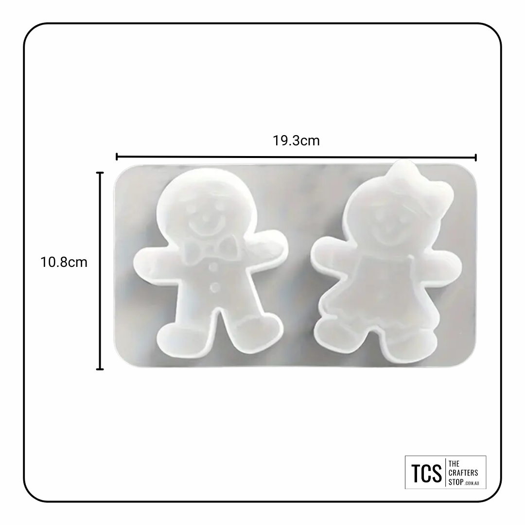 Resin Silicone Christmas Gingerbread Man/Woman Mould