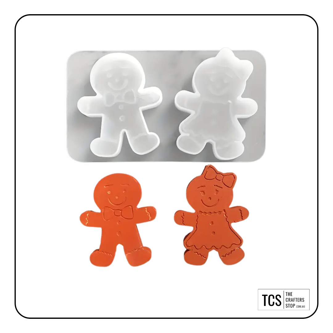 Resin Silicone Christmas Gingerbread Man/Woman Mould