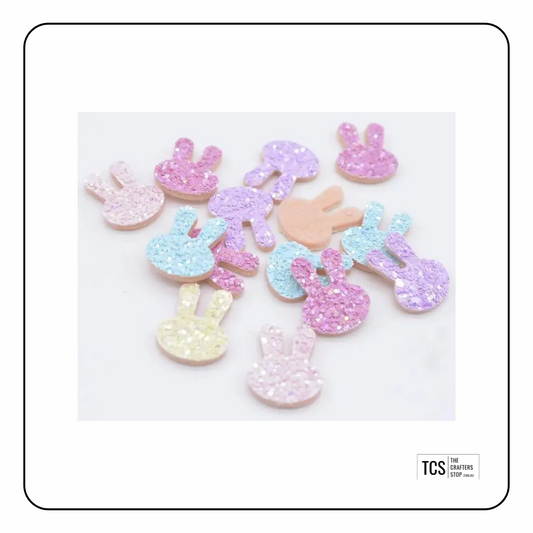 Easter Glitter Bunny Head Embellishments