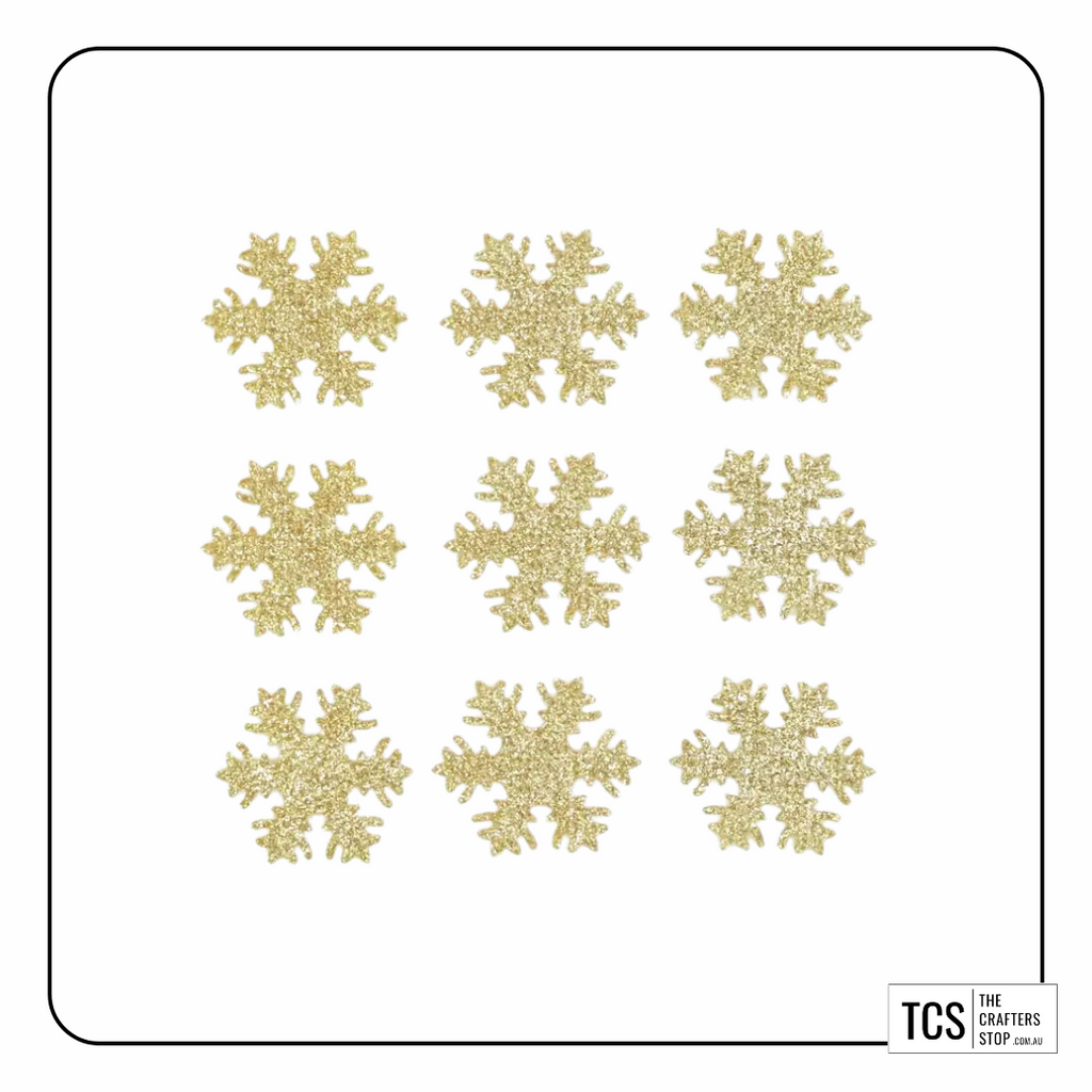 Fabric Glitter Snowflakes