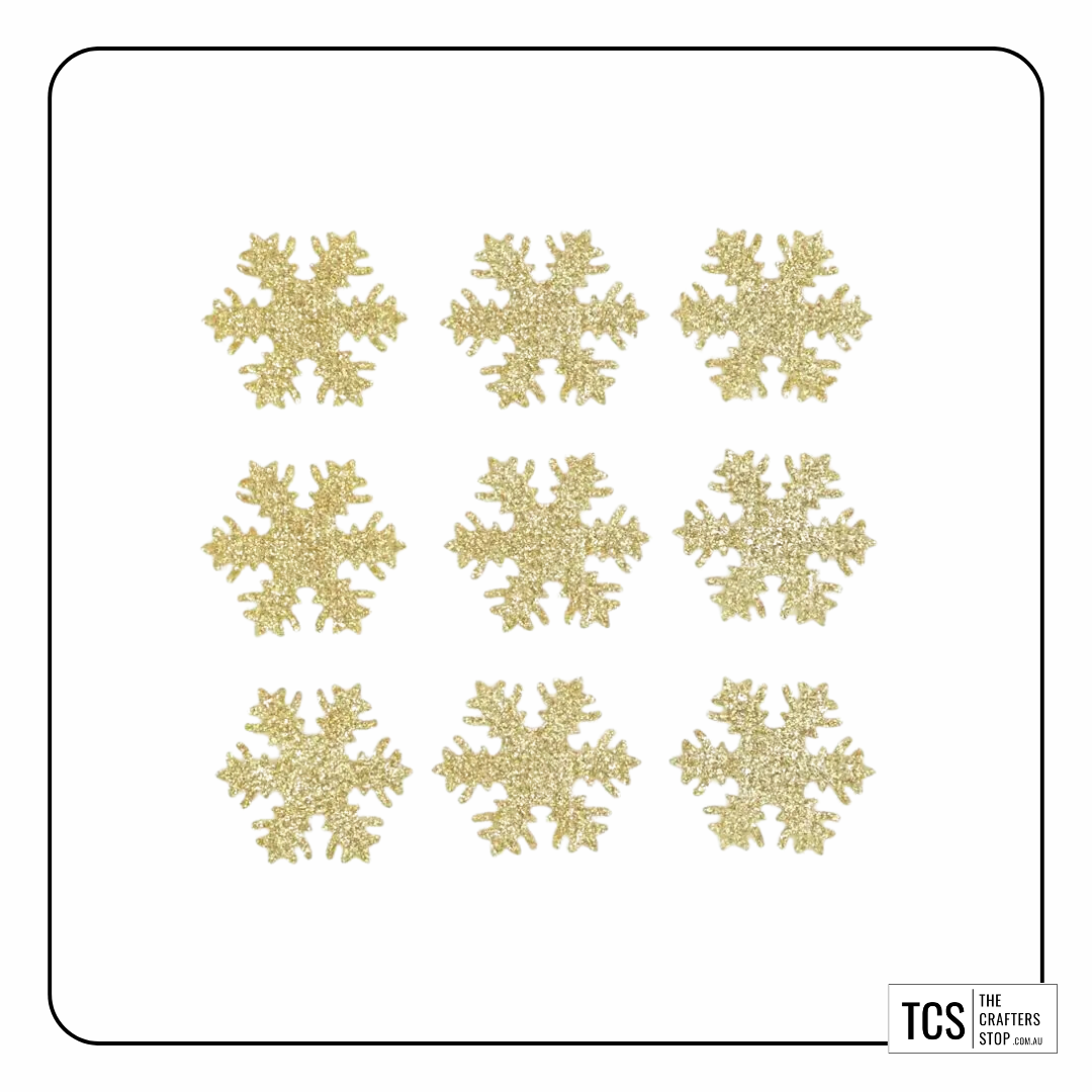 Fabric Glitter Snowflakes