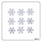 Fabric Glitter Snowflakes