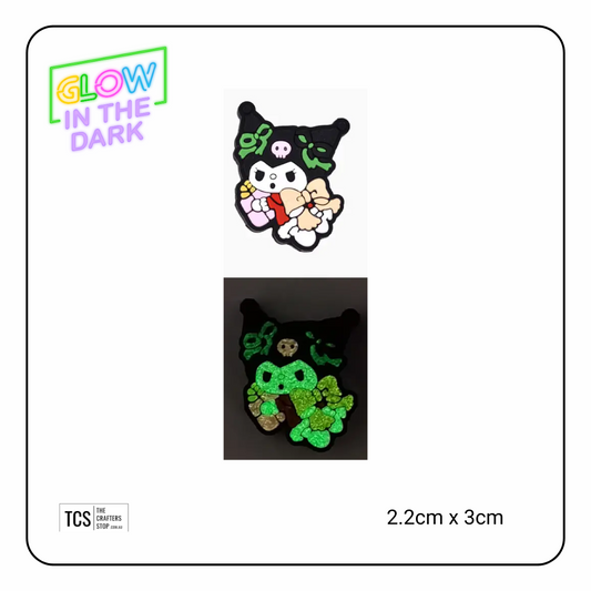 Glow in the Dark "Kuromi" Sanrio Focal Beads