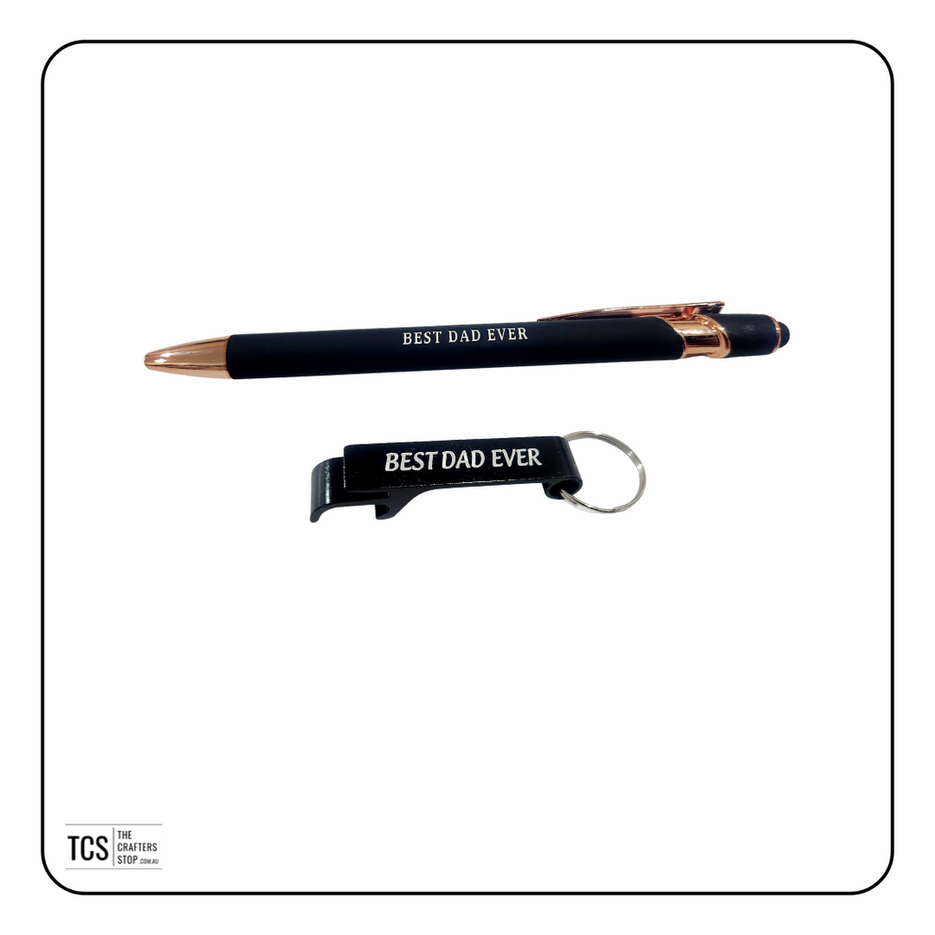 Engraved Father's Day Pens and Bottle Opener Sets
