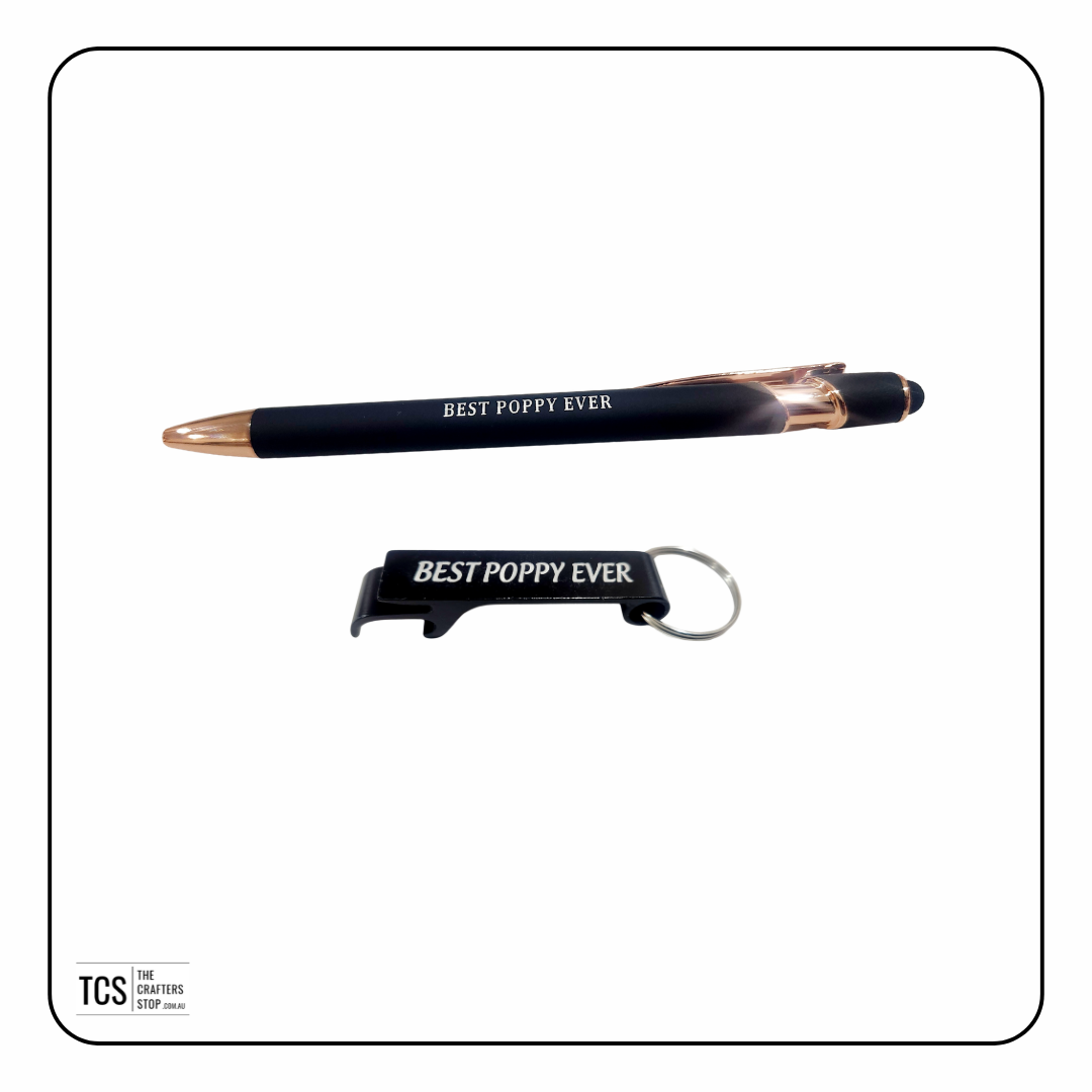 Engraved Father's Day Pens and Bottle Opener Sets