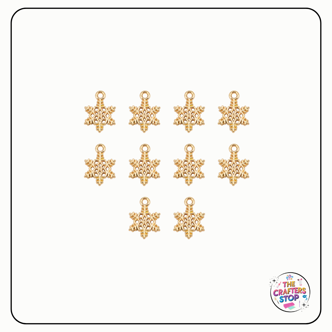 Gold Snowflake Charms