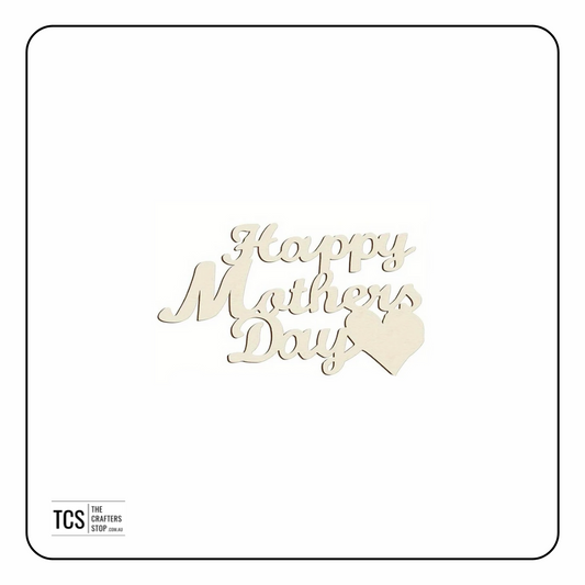 Wooden Happy Mothers Day Sign Cutout