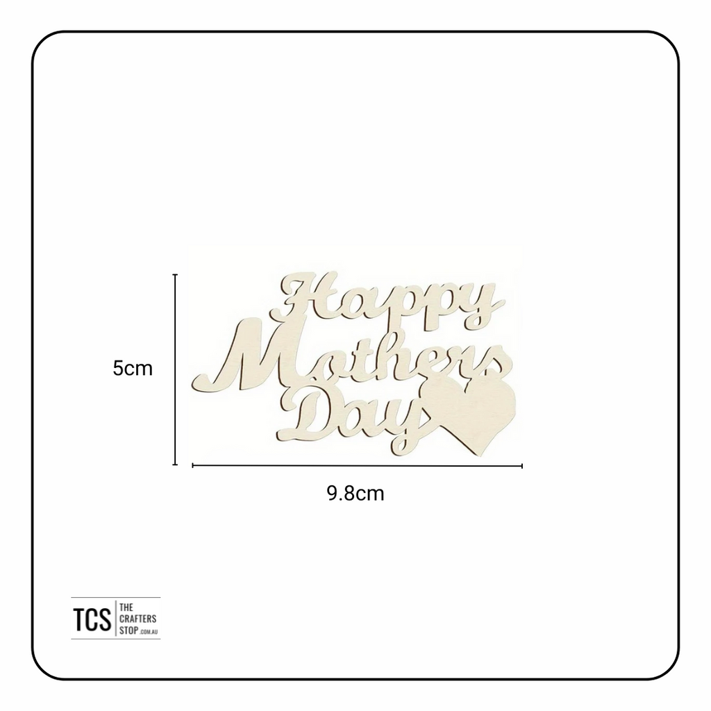 Wooden Happy Mothers Day Sign Cutout