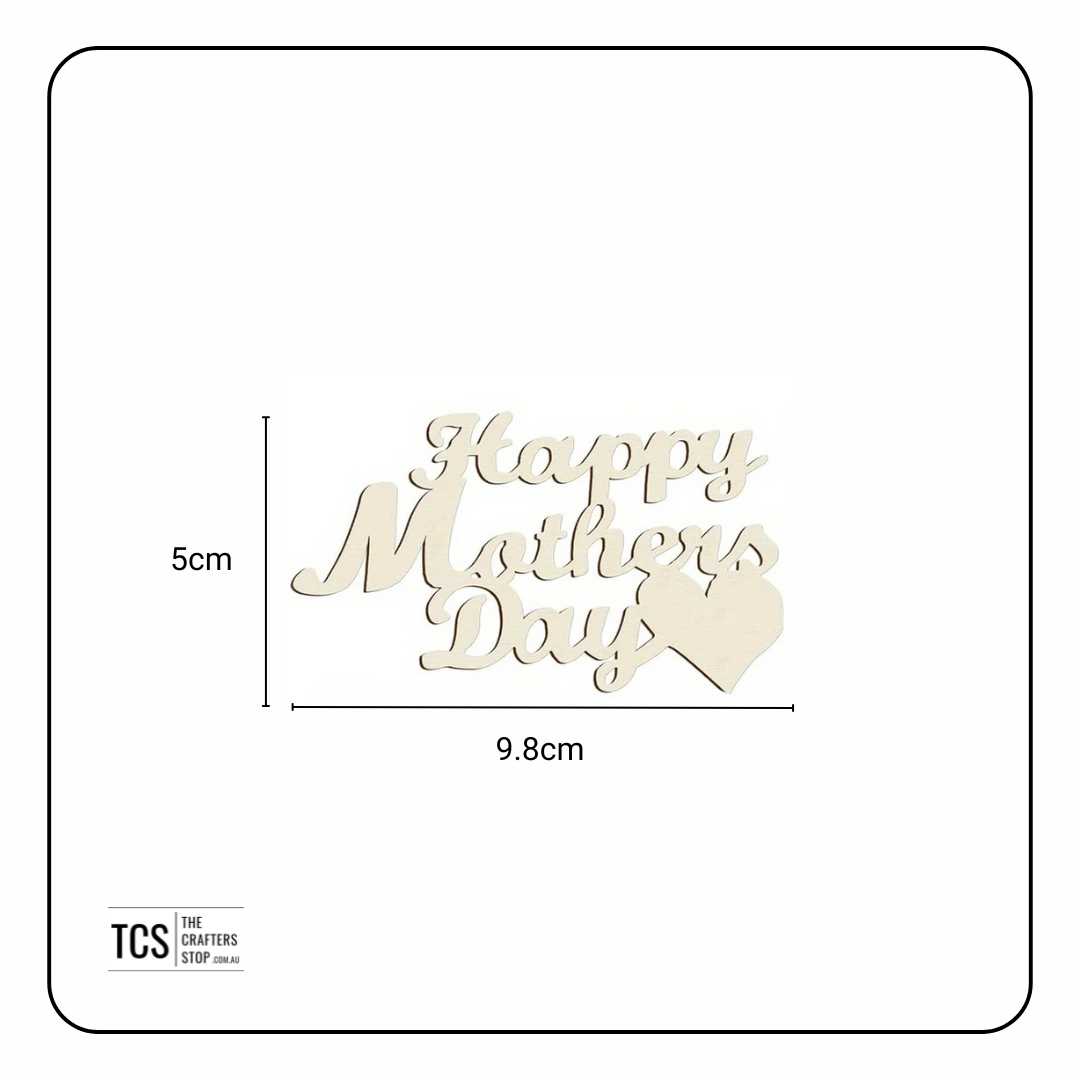 Wooden Happy Mothers Day Sign Cutout