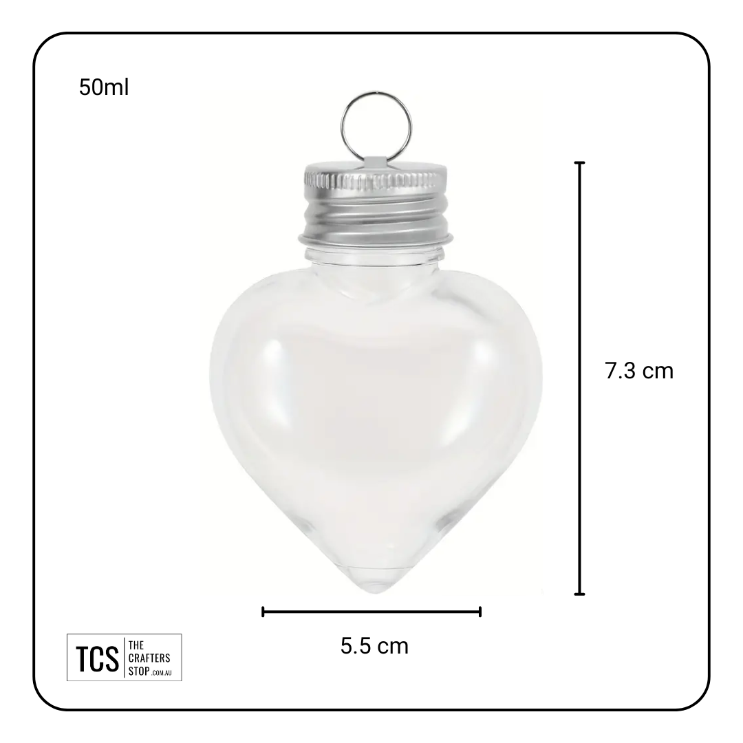 "Booze Baubles" Heart Fillable Hanging Baubles