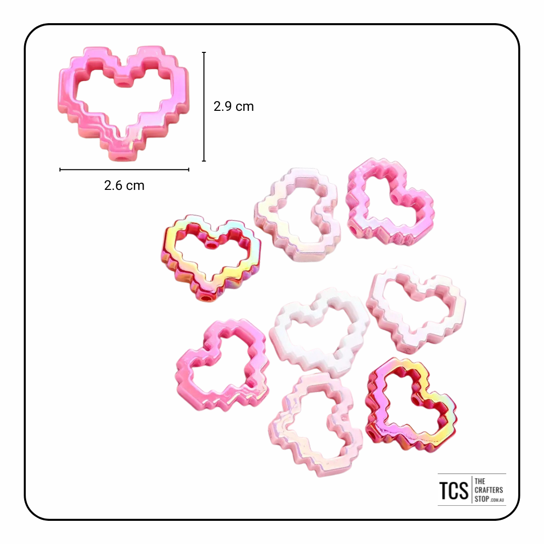Acrylic Heart Bead Frame - Perfect DIY Pens