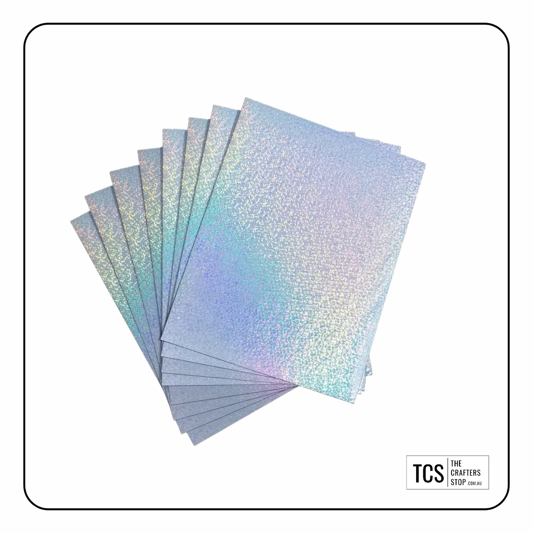 A4 Printable PET Holographic Adhesive Vinyl Sheets