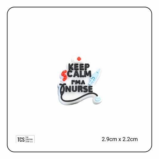 "Keep Calm I'm A Nurse"  Focal Beads