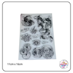Beautiful Koi Fish & Lotus Stamp Set
