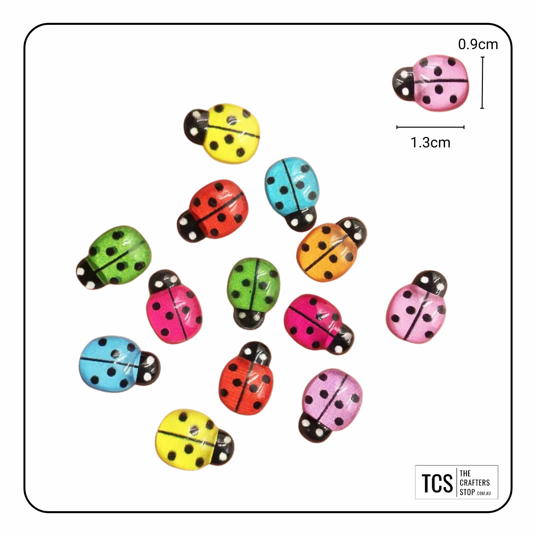 Mixed Colour Resin Ladybugs