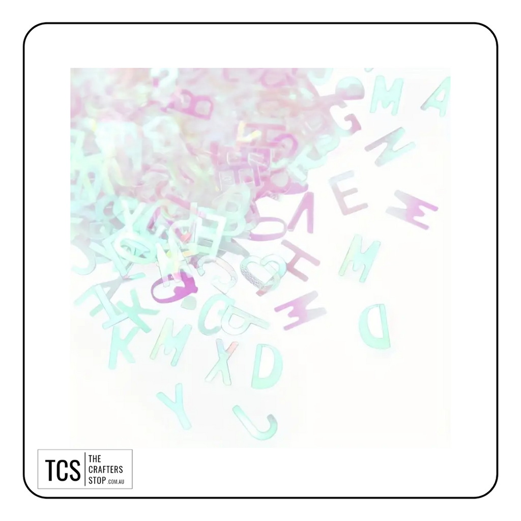 Holographic Glitter Alphabet Flake Add-ins (Perfect for Resin)