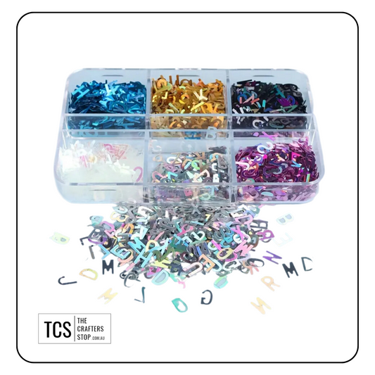 Holographic Glitter Alphabet Flake Add-ins Mixed Pack (Perfect for Resin)