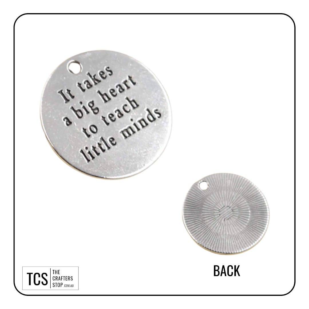 Metal Teachers Saying Charm Plate (3 Styles)