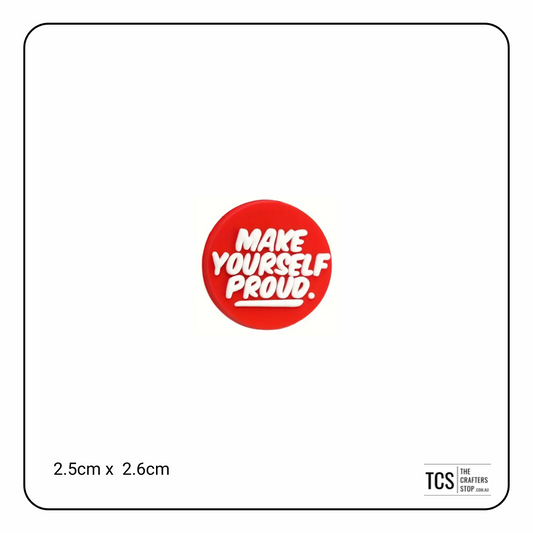 "Make Yourself Proud" Circle Focal Beads