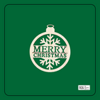 Wooden Round "Merry Christmas" Ornament