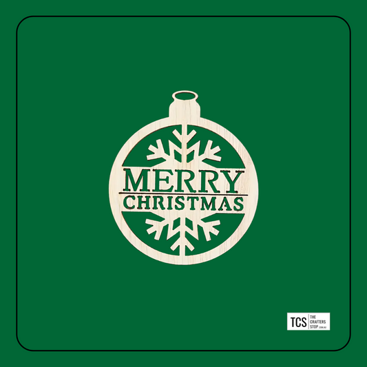 Wooden Round "Merry Christmas" Ornament
