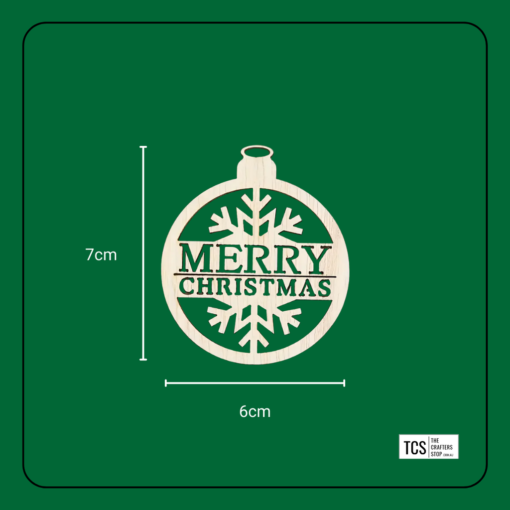 Wooden Round "Merry Christmas" Ornament