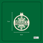 Wooden Round "Merry Christmas" Ornament