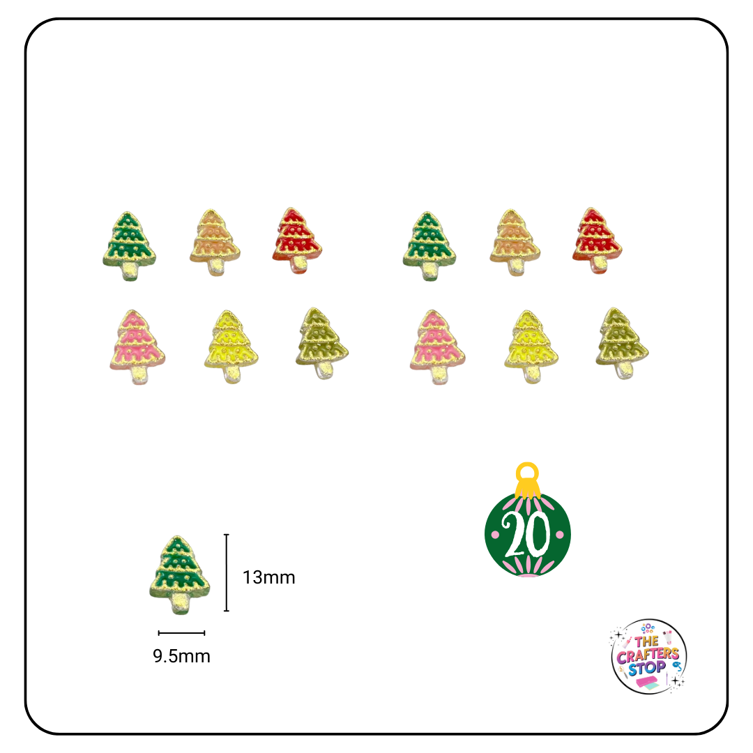 Mini Resin Coloured Christmas Trees